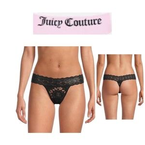 🆕 Juicy Couture 5 Pack Ladies Lace Rhinestone Thongs Panties XL🆕